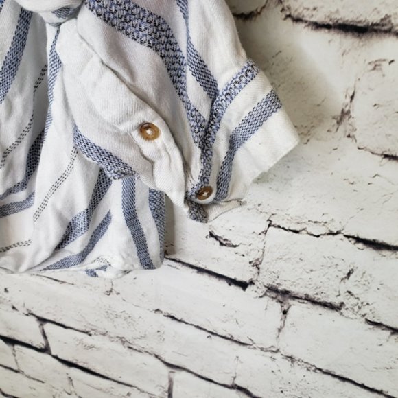 Vintage American Blues Roadtrip Striped Mackenzie Blouse Sz. Large White… - Picture 10 of 10